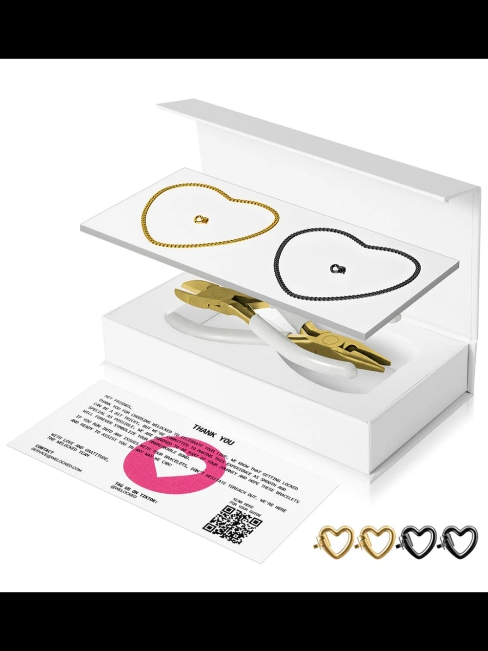 WeLocked Permanent Bracelet Kit. DIY Set. Gold & Black NEW SEALED IN BOX!